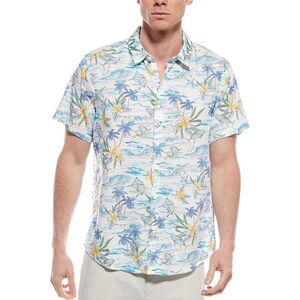 Endless Summer Mens Textured Button-Down Shirt, Blue